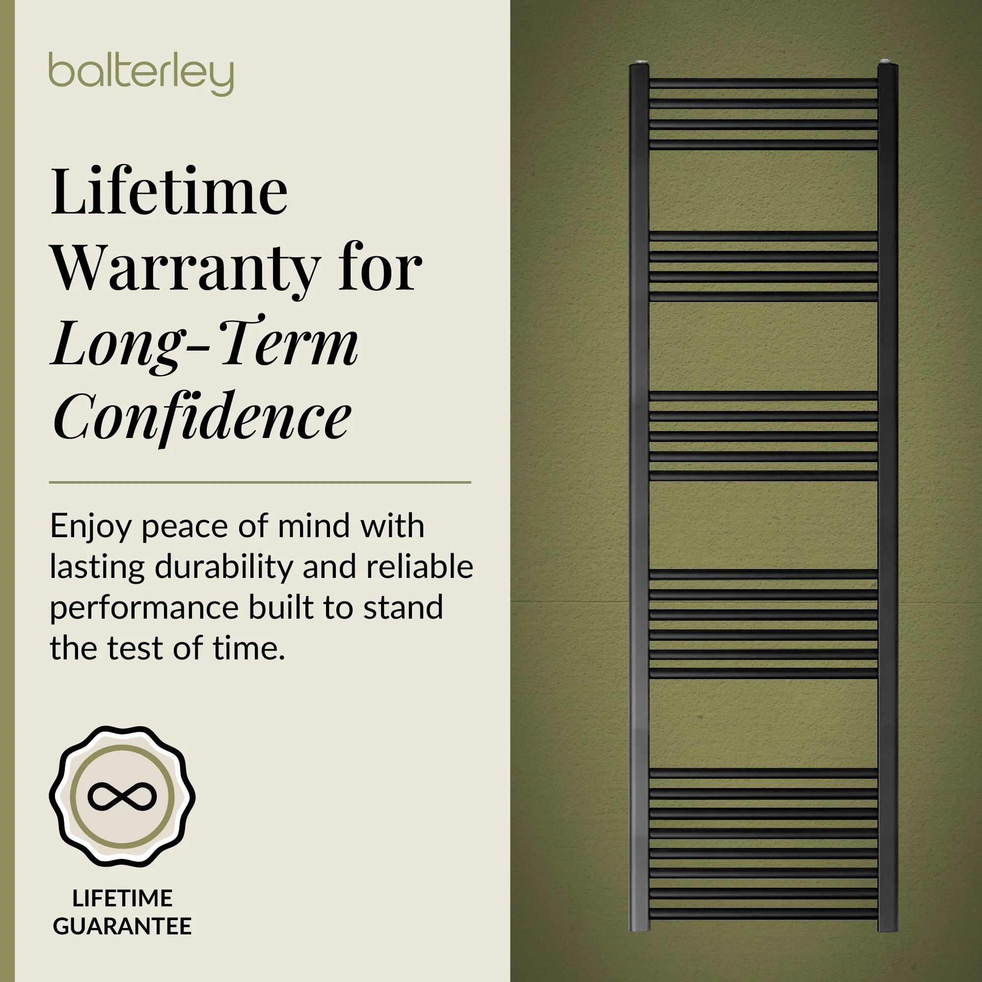 Straight Heated Heated Towel Rail Radiator, W: 600mm - Choice of Height and Finish - Image 164