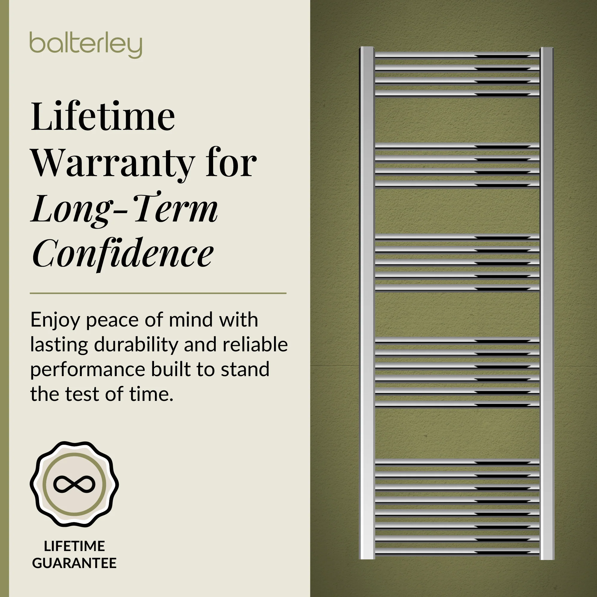 Straight Heated Heated Towel Rail Radiator, W: 600mm - Choice of Height and Finish - Image 169