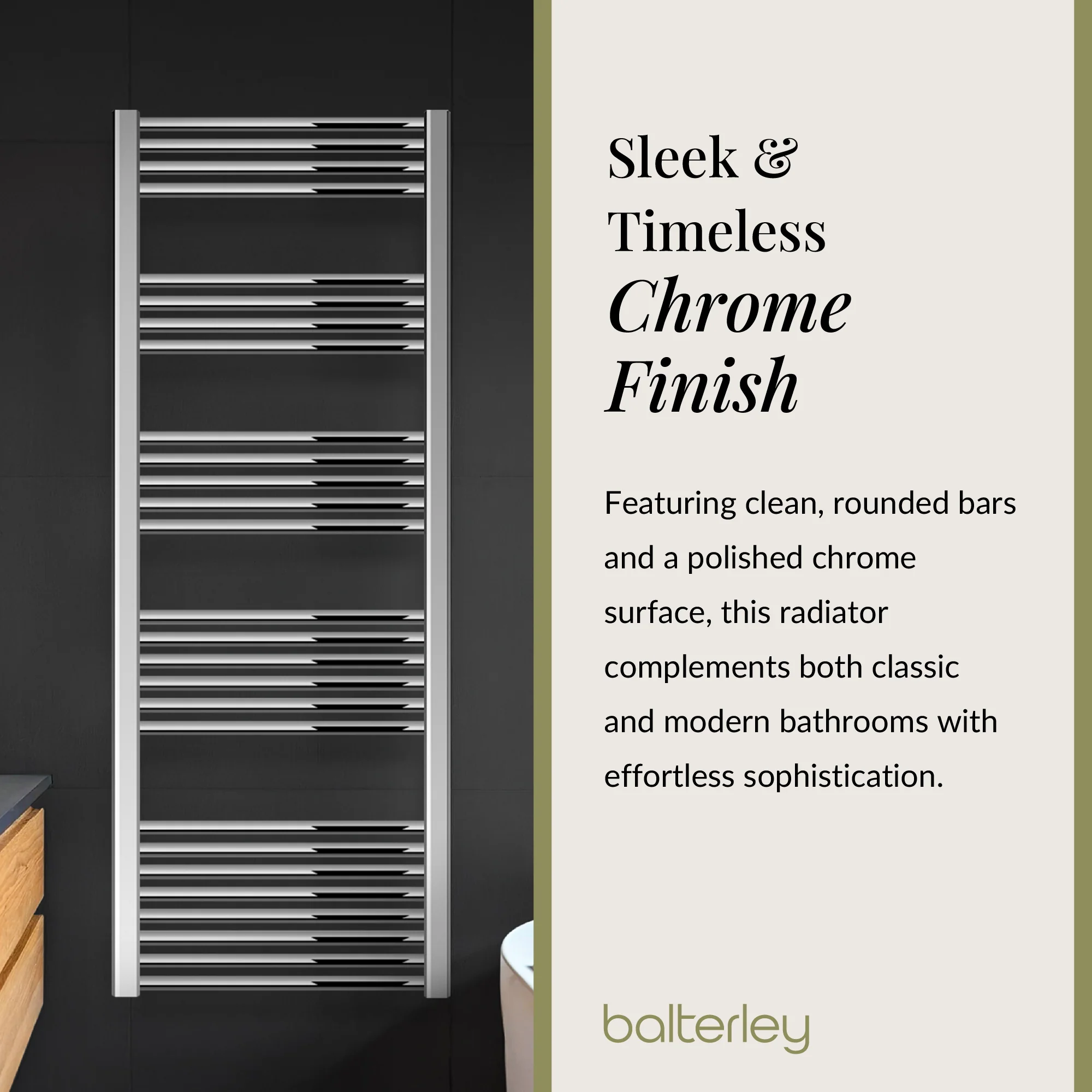 Straight Heated Heated Towel Rail Radiator, W: 600mm - Choice of Height and Finish - Image 170