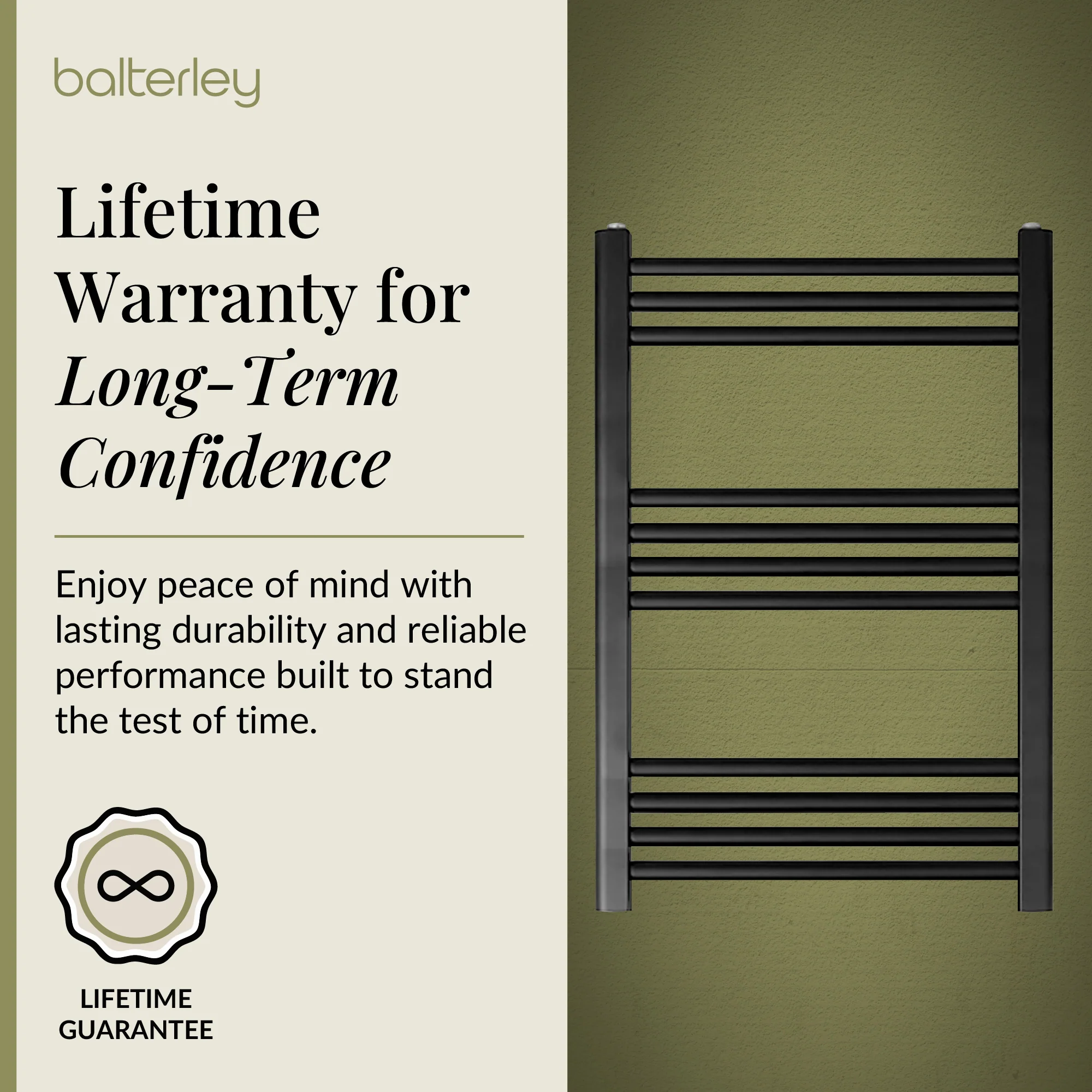 Straight Heated Heated Towel Rail Radiator, W: 600mm - Choice of Height and Finish - Image 39