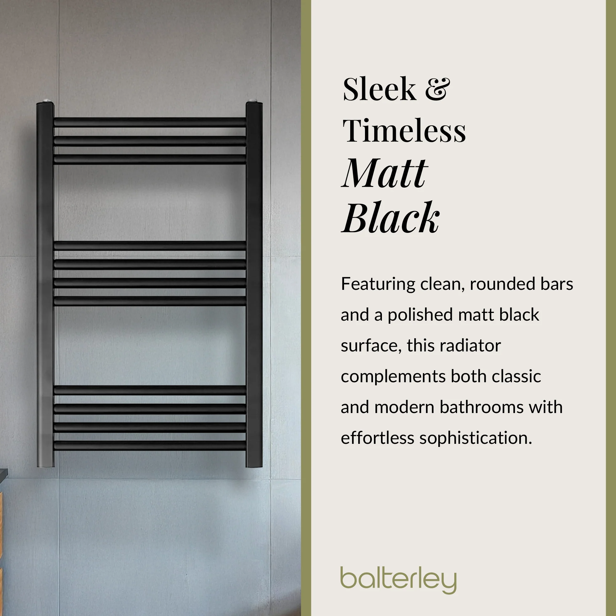 Straight Heated Heated Towel Rail Radiator, W: 600mm - Choice of Height and Finish - Image 40