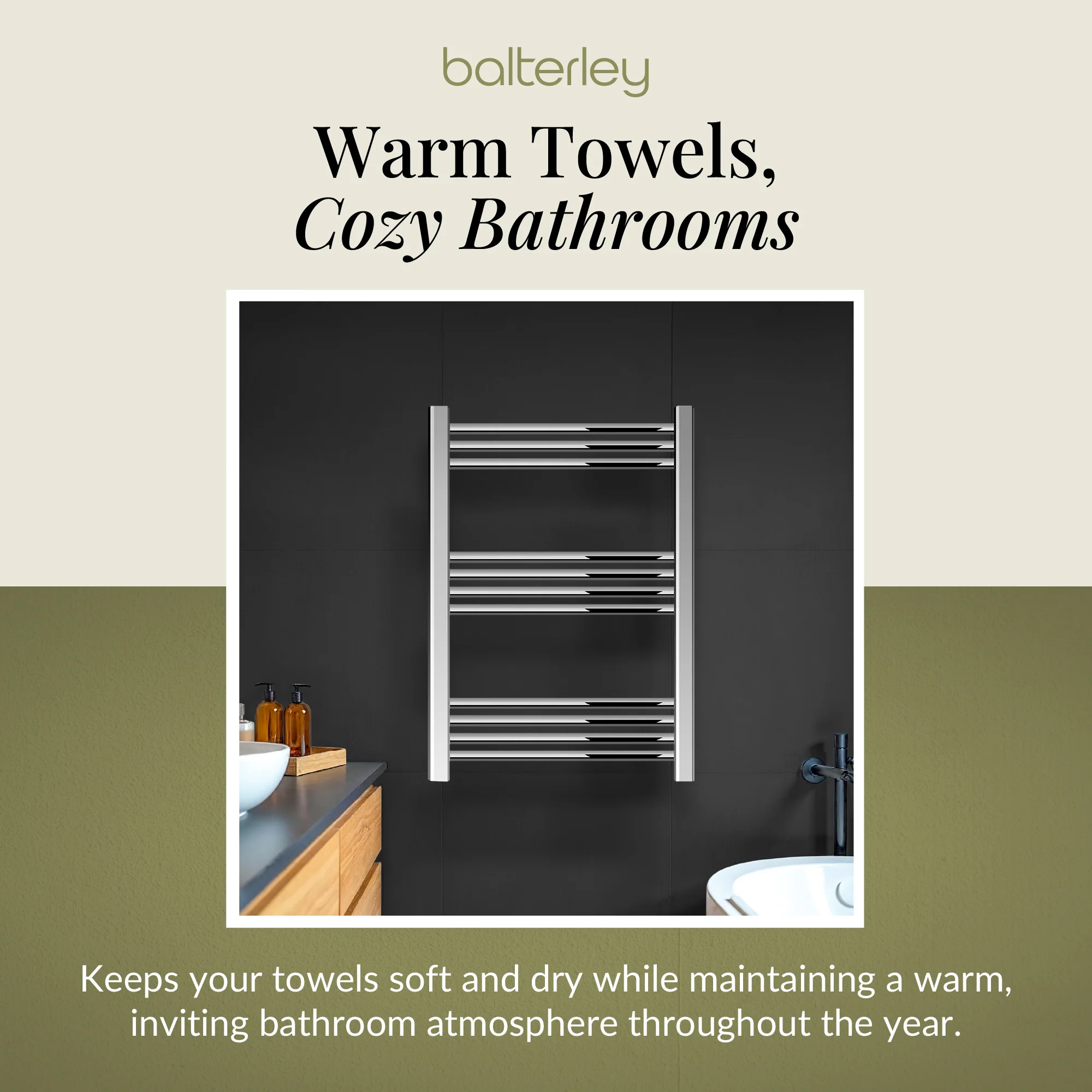 Straight Heated Heated Towel Rail Radiator, W: 600mm - Choice of Height and Finish - Image 44