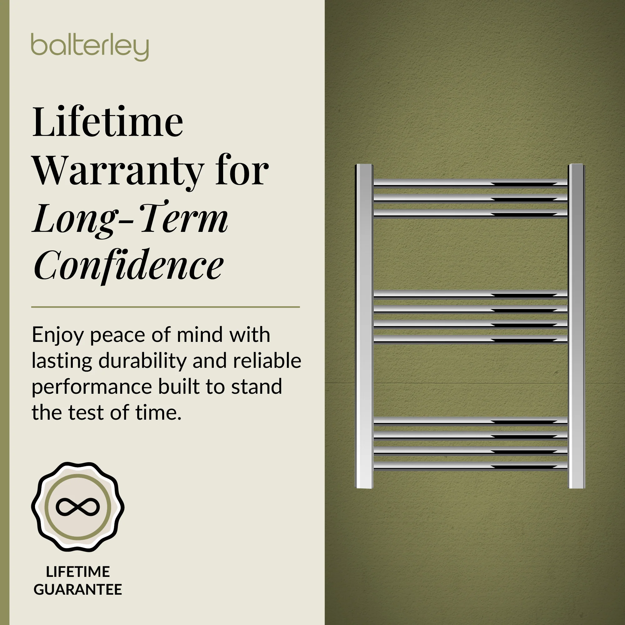 Straight Heated Heated Towel Rail Radiator, W: 600mm - Choice of Height and Finish - Image 47
