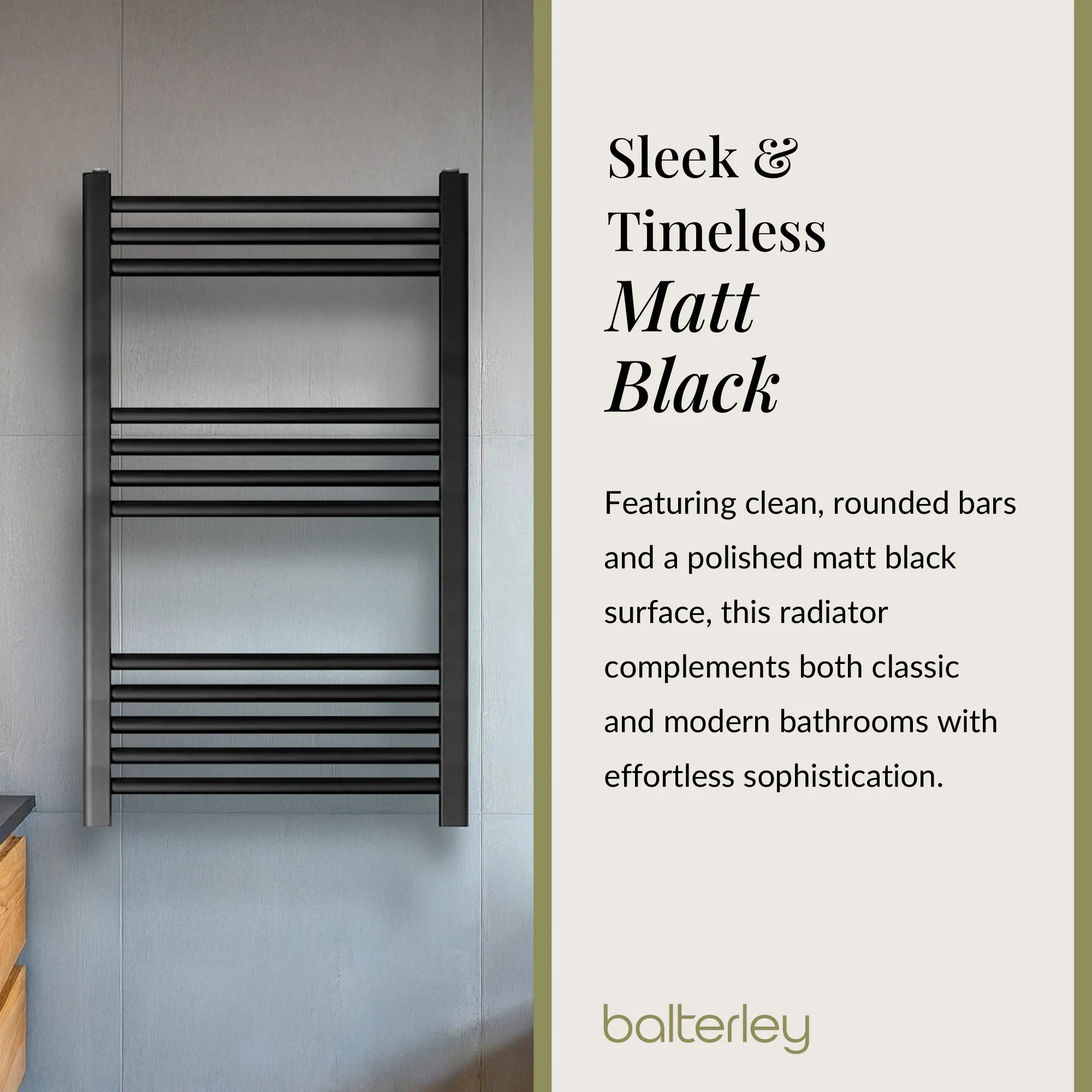 Straight Heated Heated Towel Rail Radiator, W: 600mm - Choice of Height and Finish - Image 58