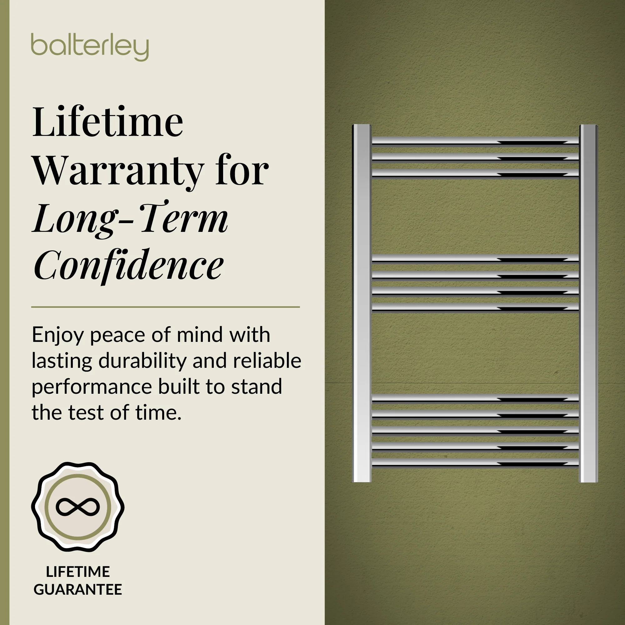 Straight Heated Heated Towel Rail Radiator, W: 600mm - Choice of Height and Finish - Image 60
