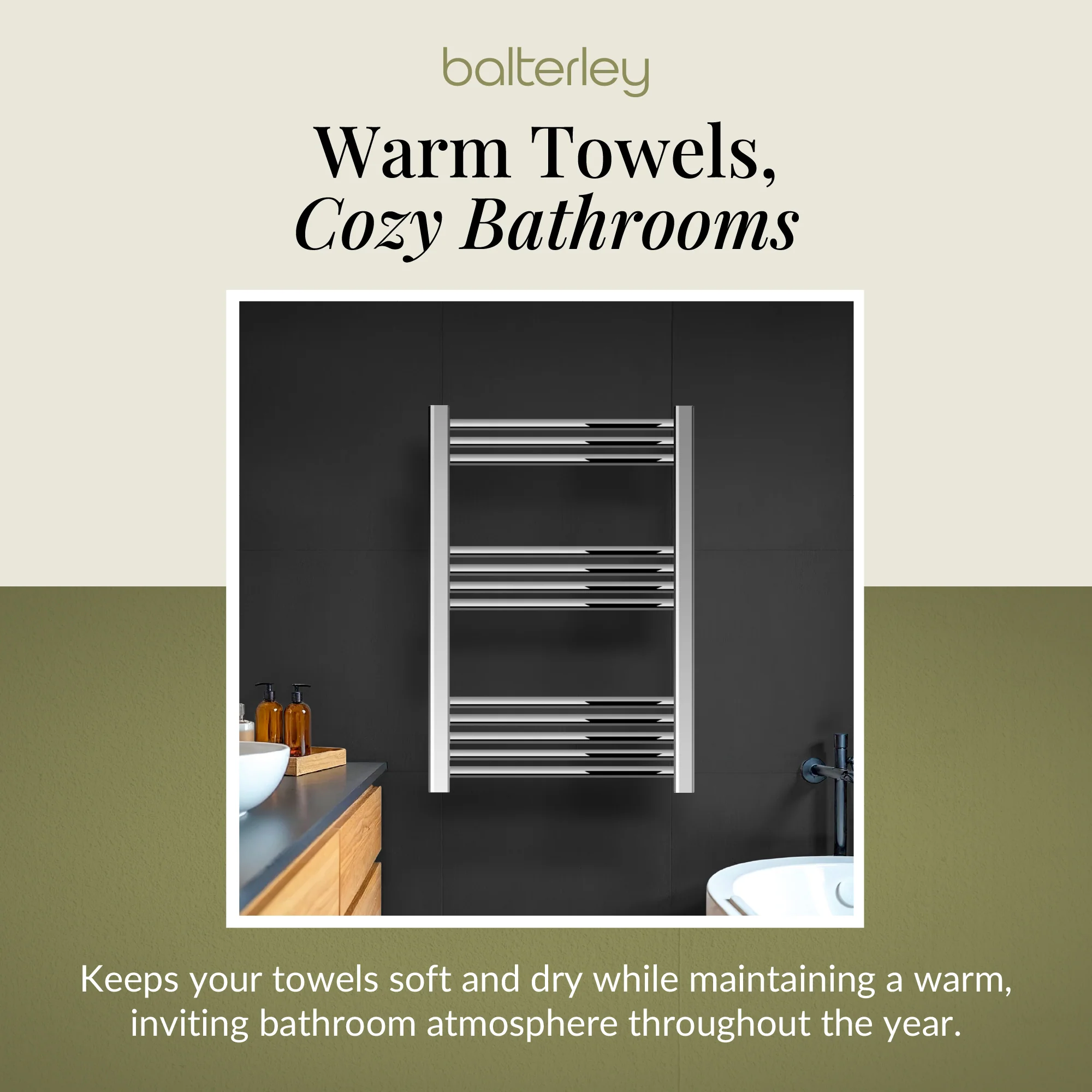 Straight Heated Heated Towel Rail Radiator, W: 600mm - Choice of Height and Finish - Image 61