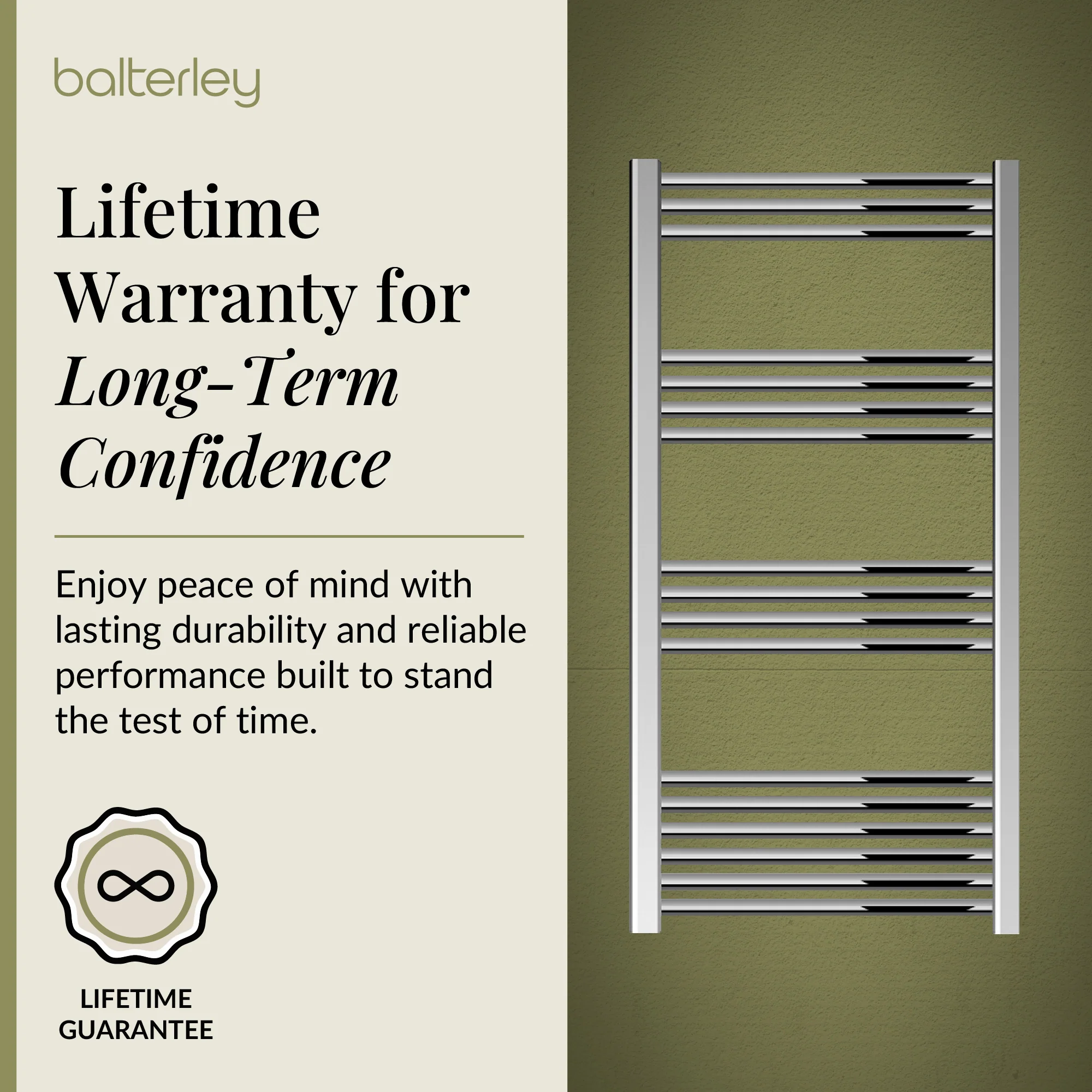 Straight Heated Heated Towel Rail Radiator, W: 600mm - Choice of Height and Finish - Image 76