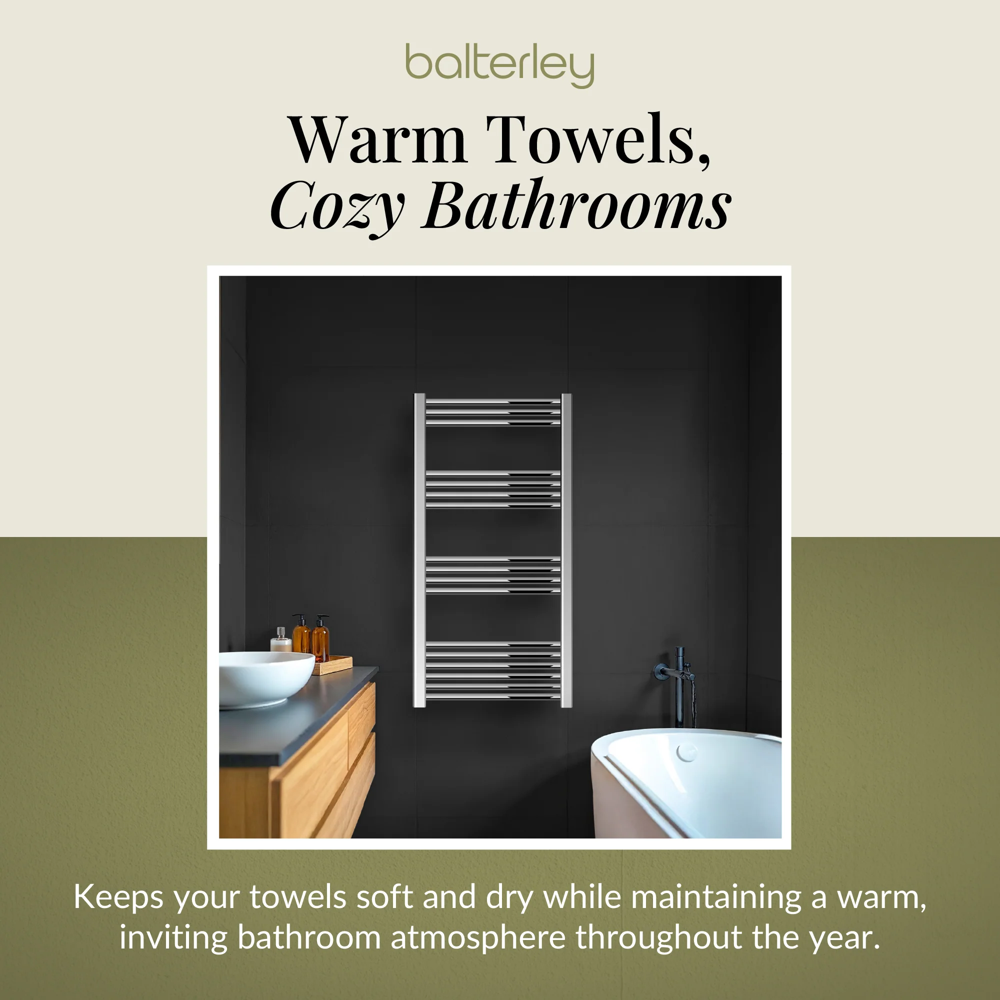Straight Heated Heated Towel Rail Radiator, W: 600mm - Choice of Height and Finish - Image 79