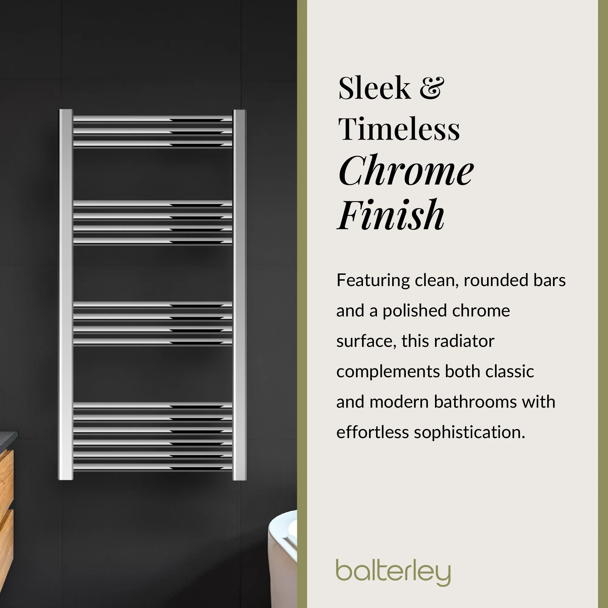 Straight Heated Heated Towel Rail Radiator, W: 600mm - Choice of Height and Finish - Image 82