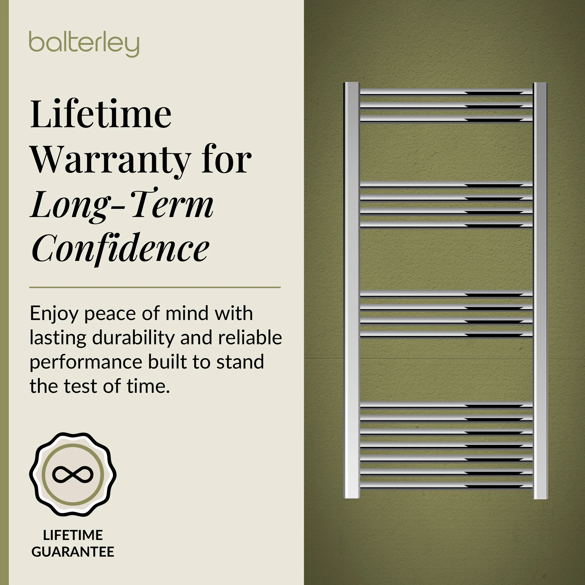 Straight Heated Heated Towel Rail Radiator, W: 600mm - Choice of Height and Finish - Image 95