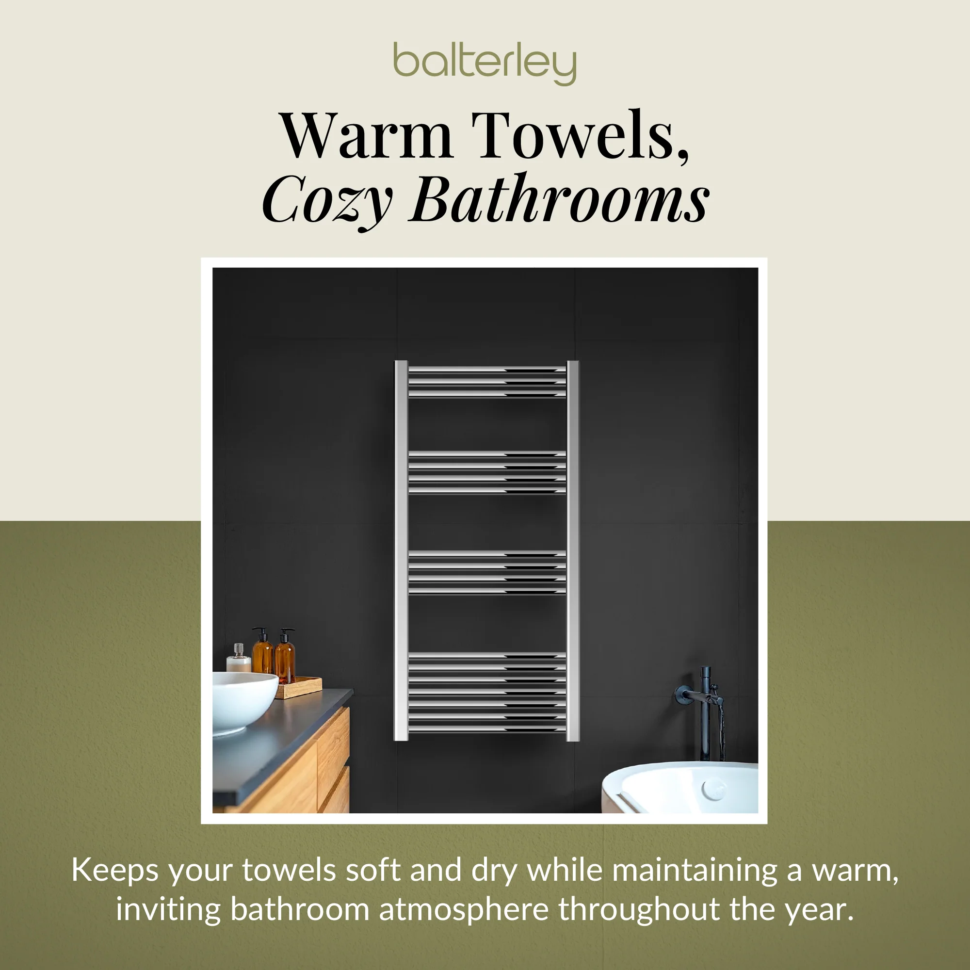 Straight Heated Heated Towel Rail Radiator, W: 600mm - Choice of Height and Finish - Image 98