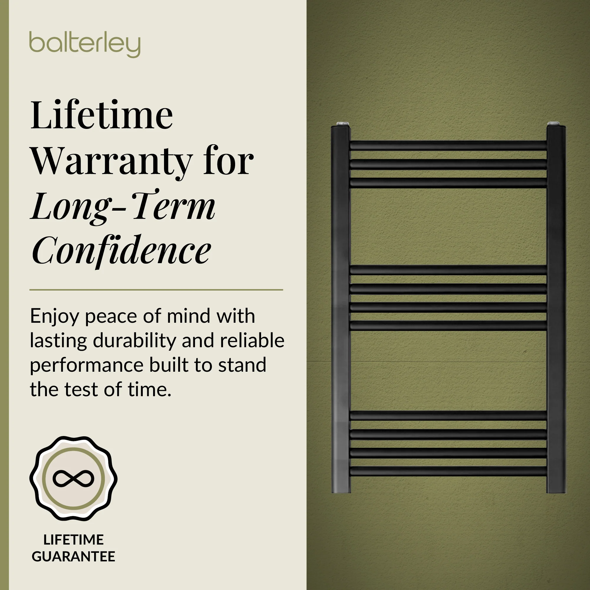 Straight Heated Rail Dual Fuel Towel Warmer, W: 500mm – Choice of Size & Finish - Image 28