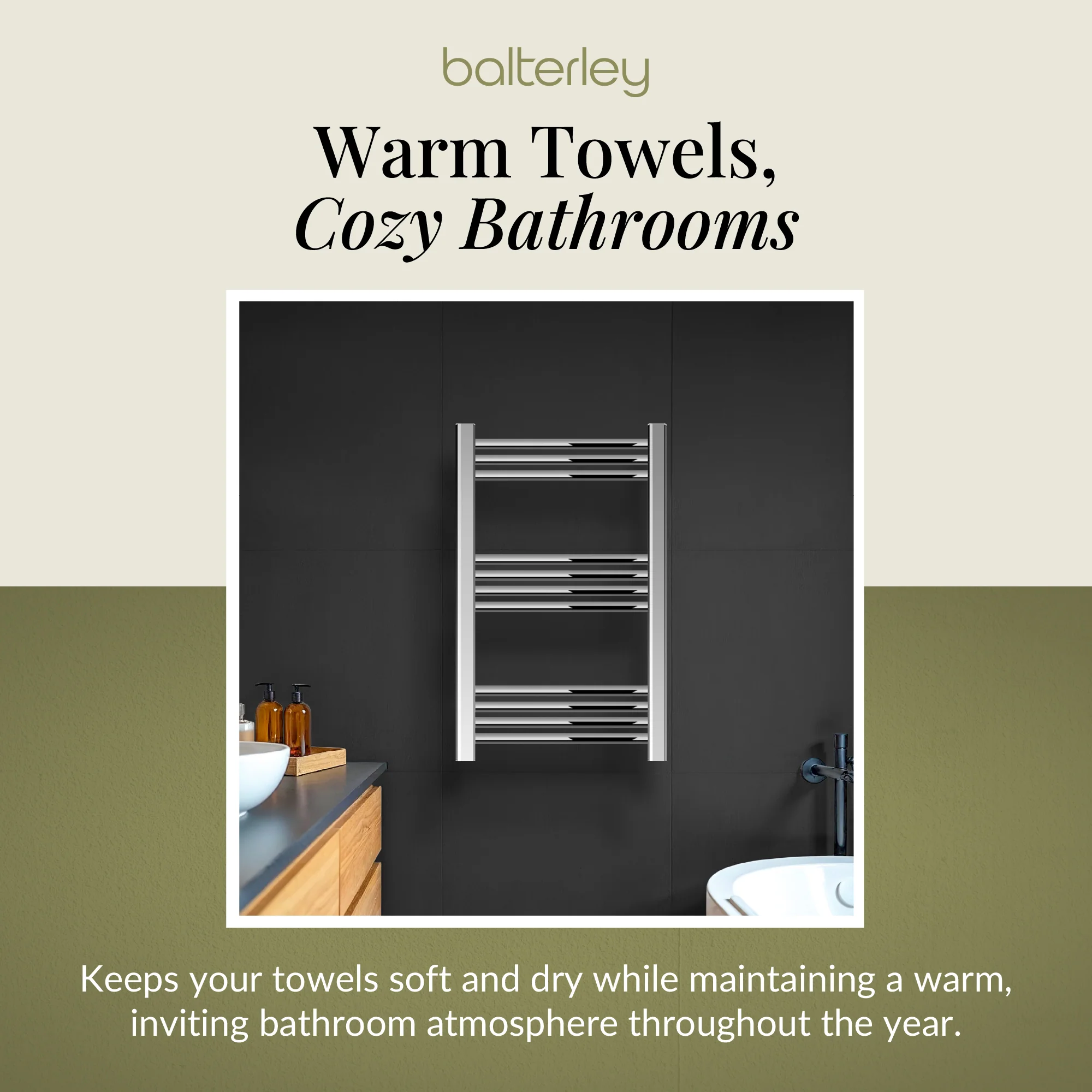 Straight Heated Rail Dual Fuel Towel Warmer, W: 500mm – Choice of Size & Finish - Image 39