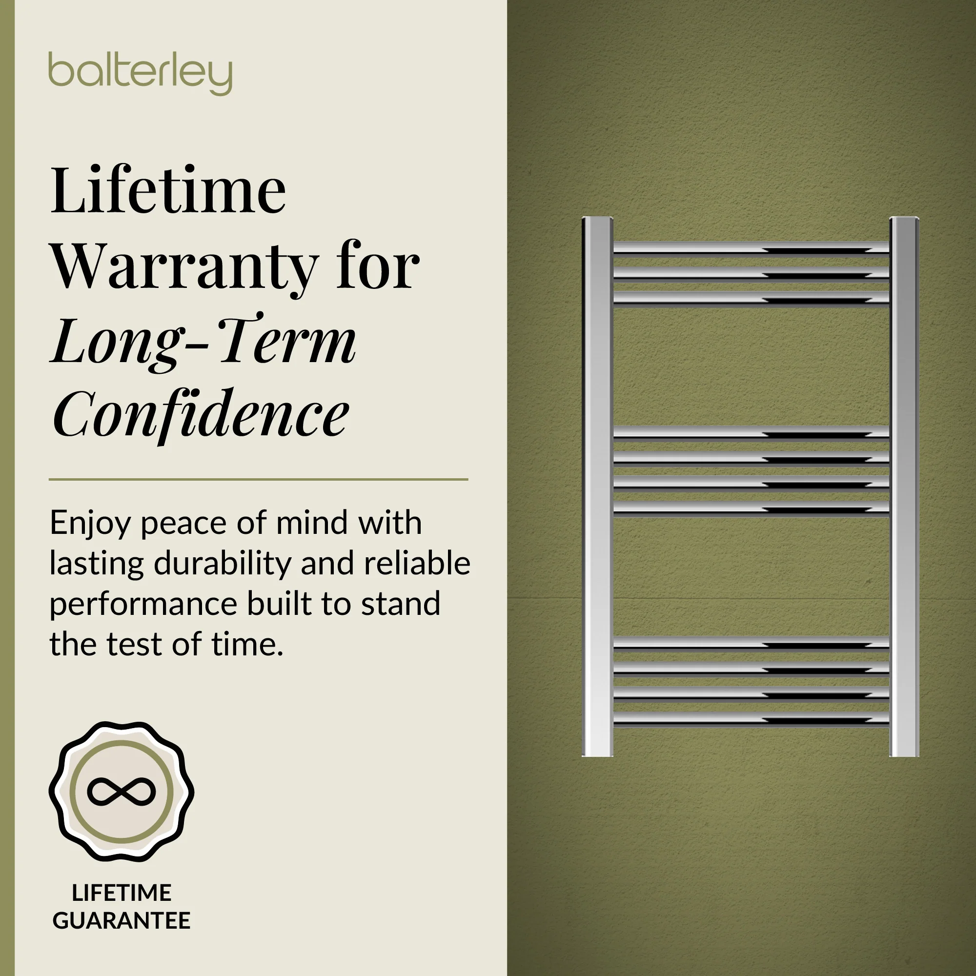 Straight Heated Rail Dual Fuel Towel Warmer, W: 500mm – Choice of Size & Finish - Image 40