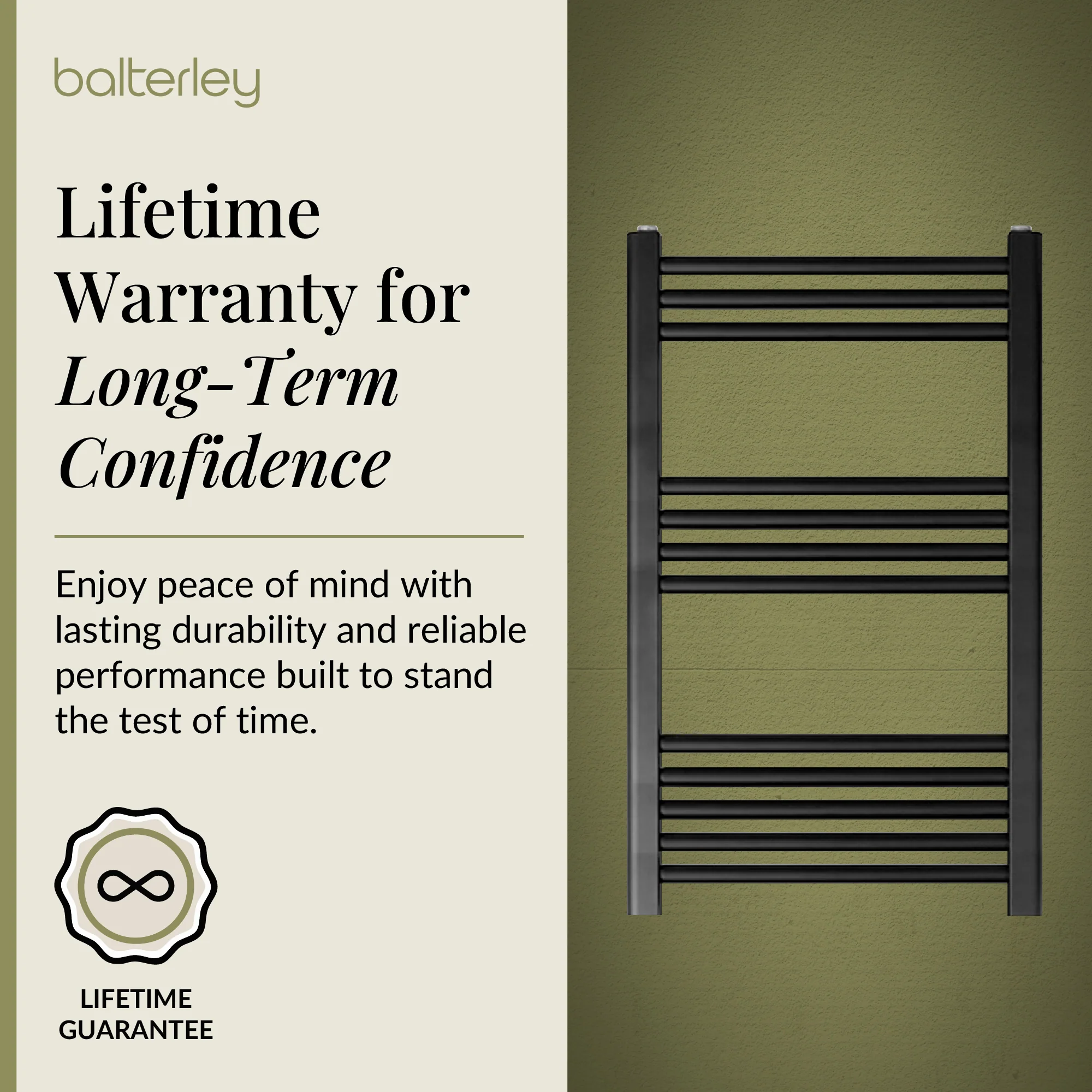 Straight Heated Rail Dual Fuel Towel Warmer, W: 500mm – Choice of Size & Finish - Image 49