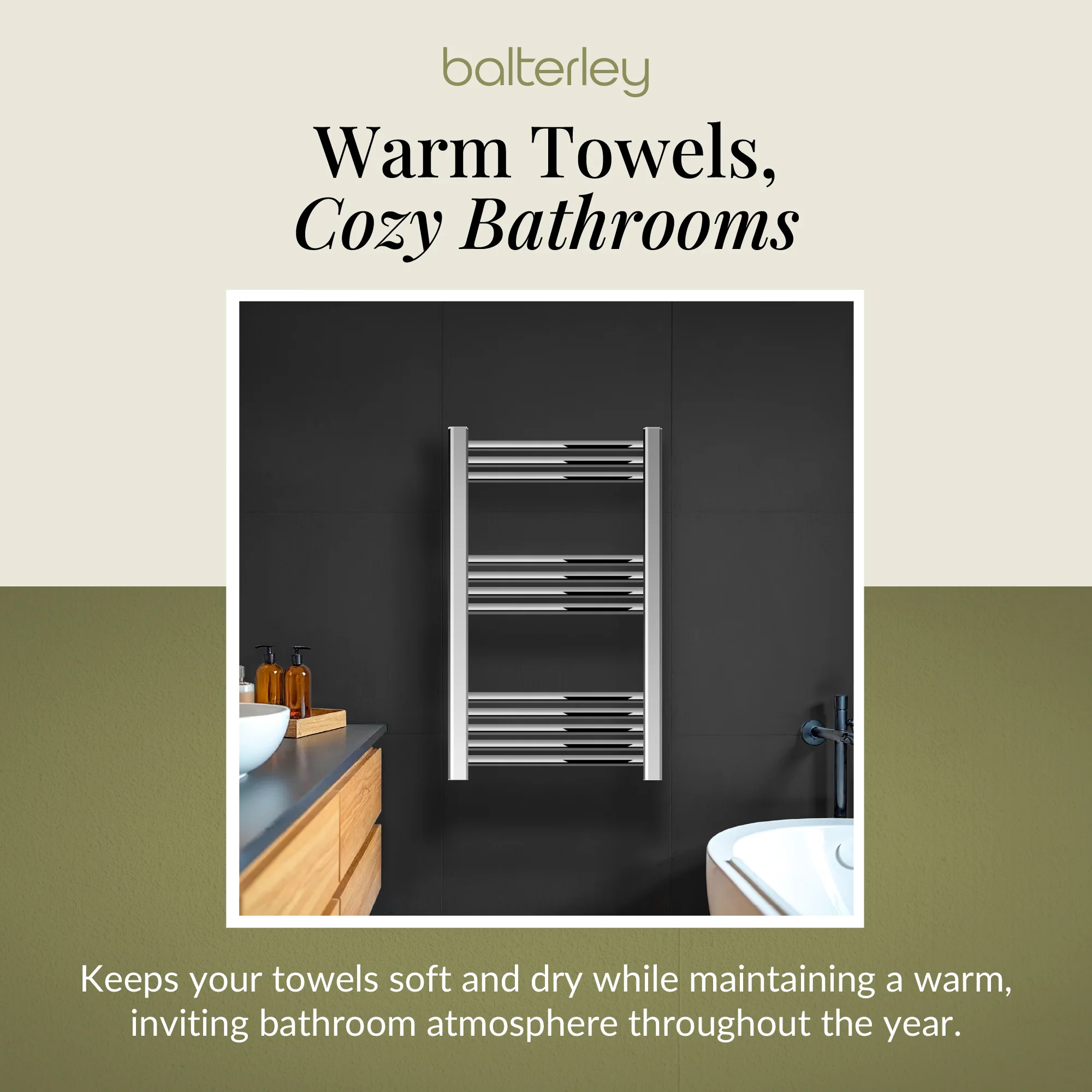 Straight Heated Rail Dual Fuel Towel Warmer, W: 500mm – Choice of Size & Finish - Image 64