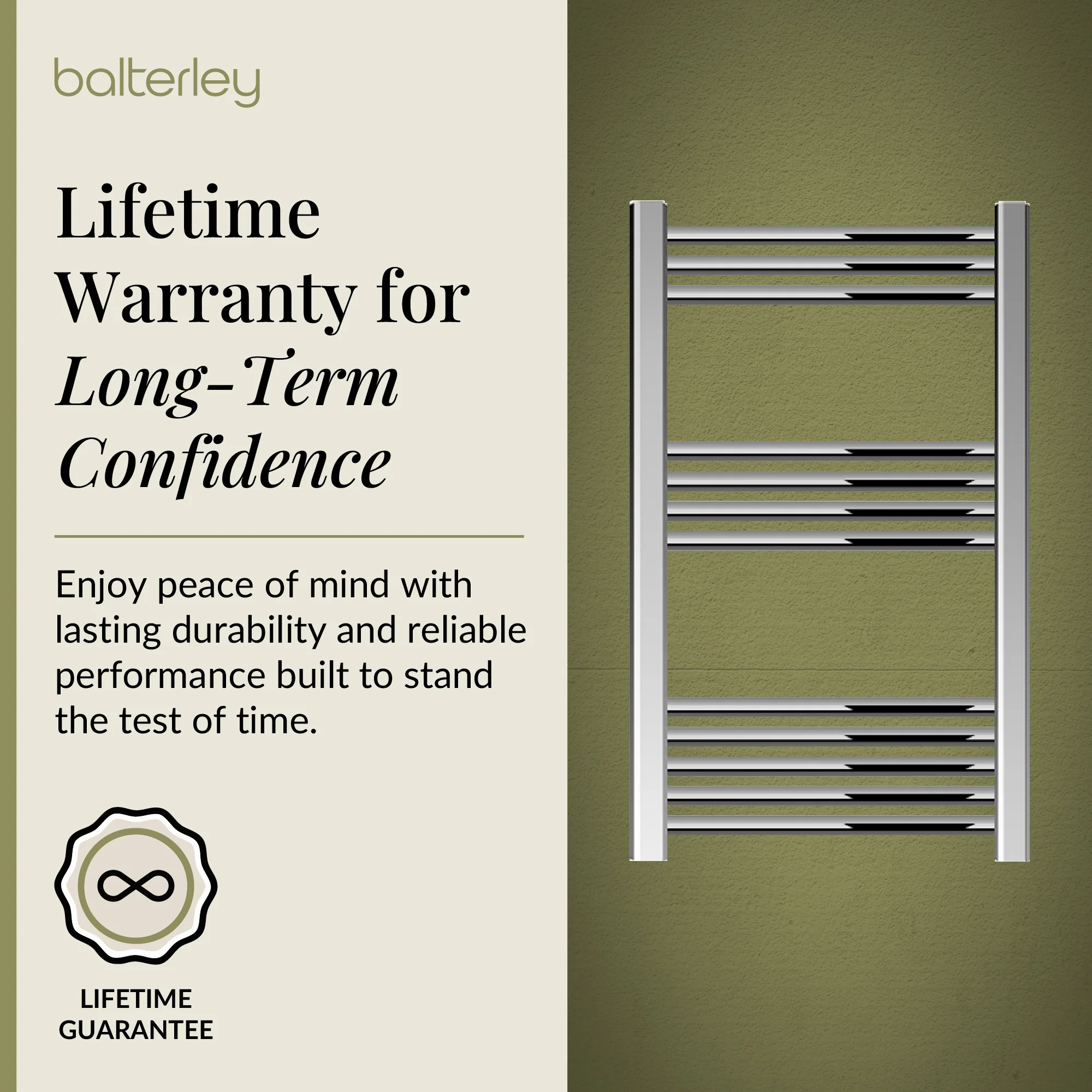 Straight Heated Rail Dual Fuel Towel Warmer, W: 500mm – Choice of Size & Finish - Image 66