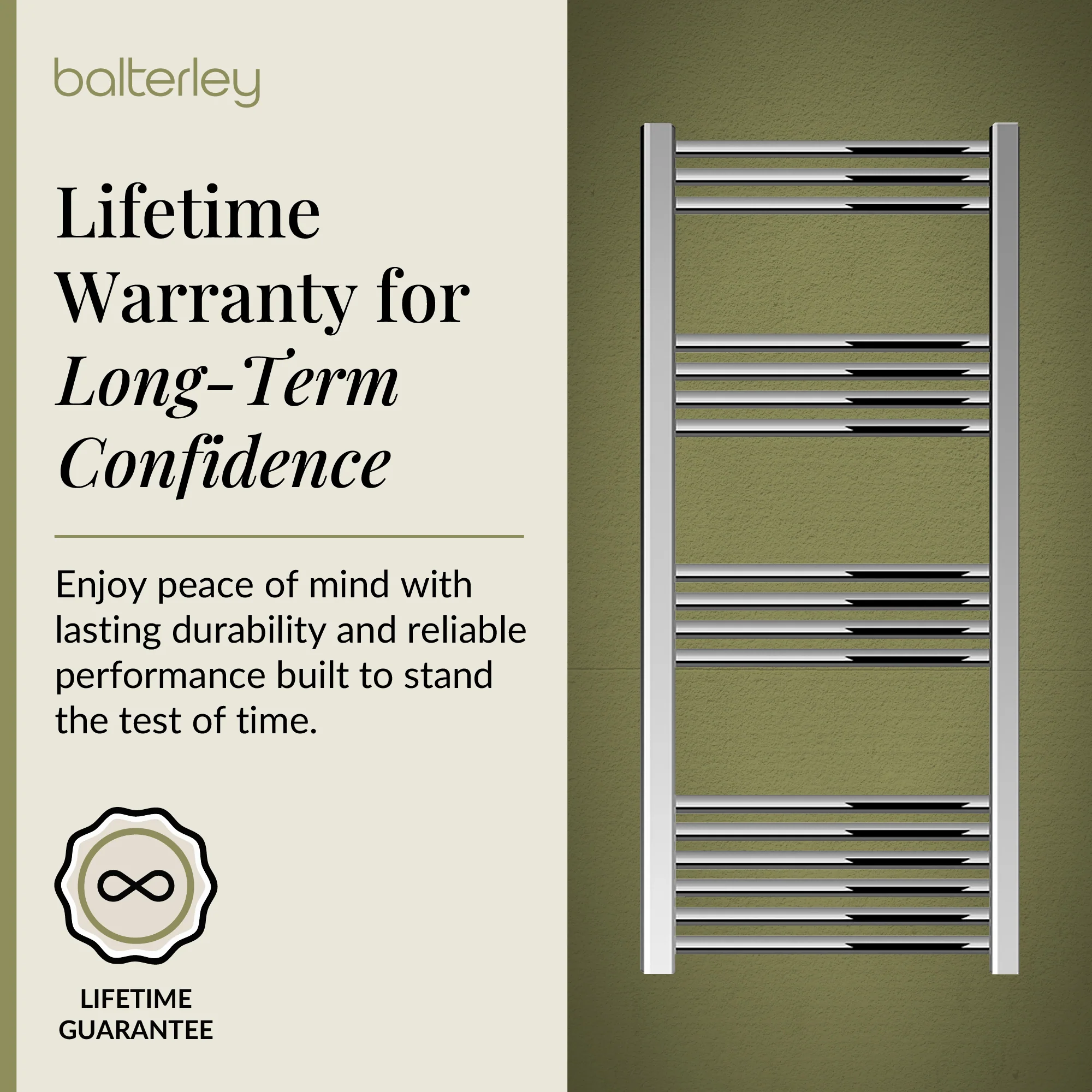 Straight Heated Rail Dual Fuel Towel Warmer, W: 500mm – Choice of Size & Finish - Image 84