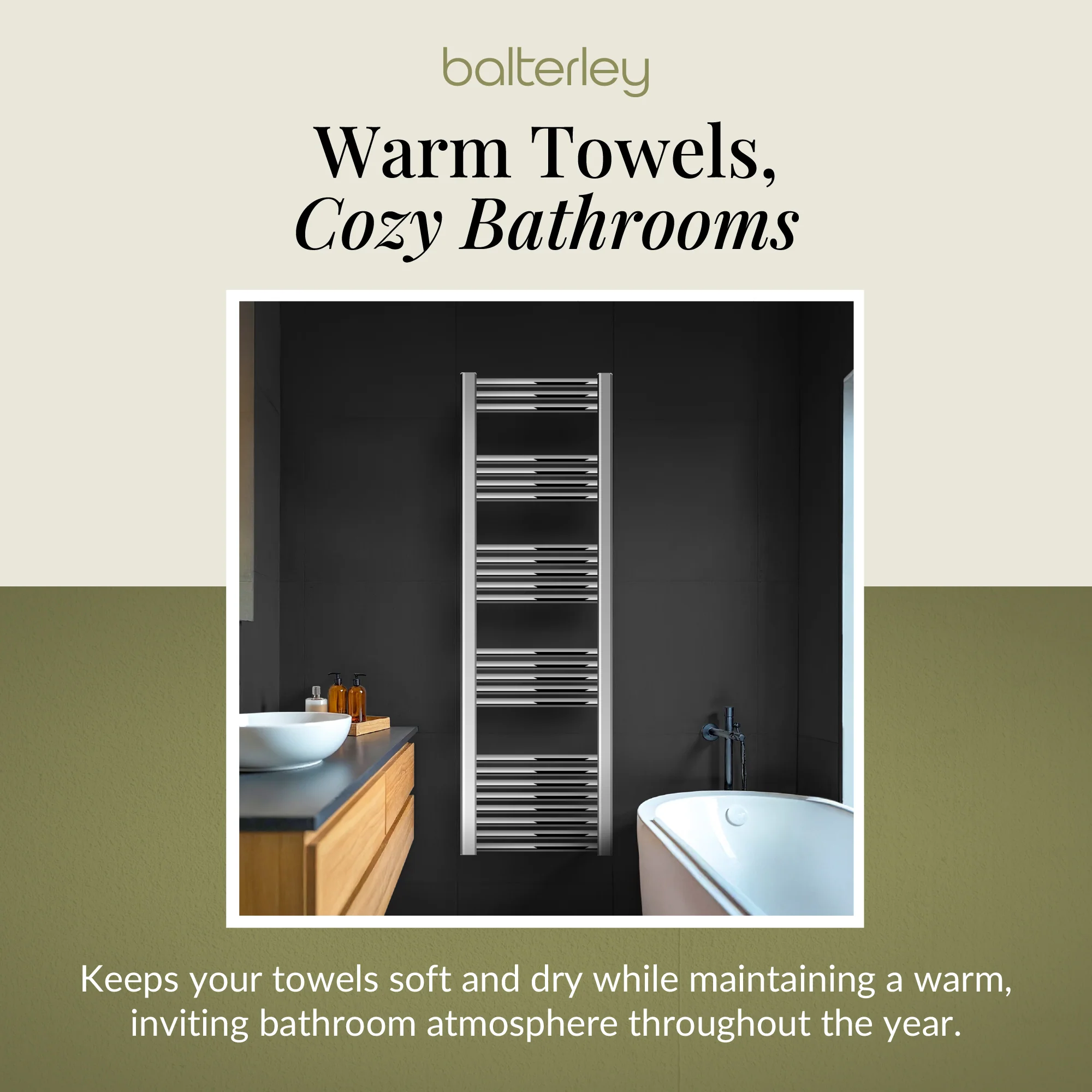 Straight Heated Rail Dual Fuel Towel Warmer, W: 400mm – Choice of Size & Finish - Image 15