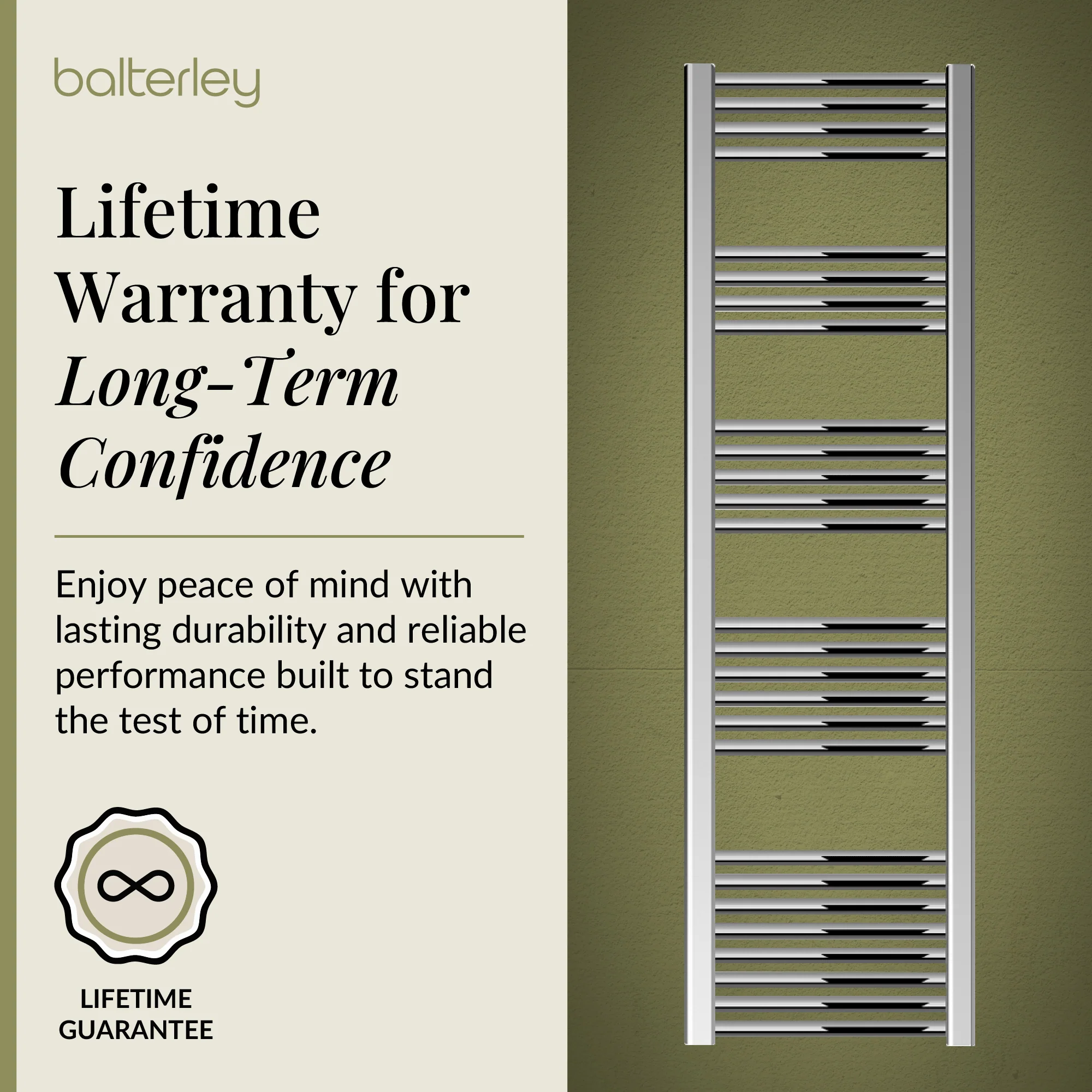 Straight Heated Rail Dual Fuel Towel Warmer, W: 400mm – Choice of Size & Finish - Image 31