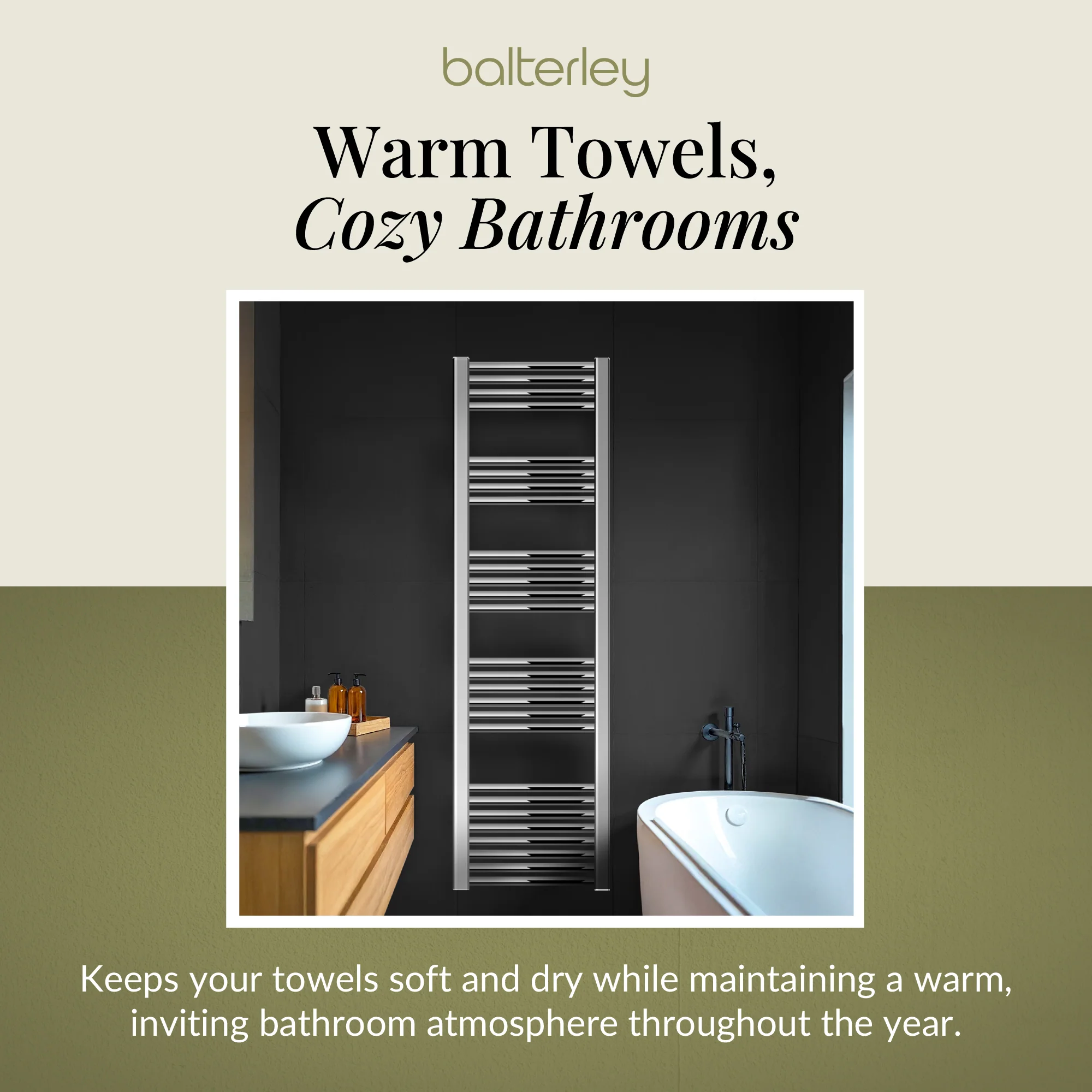 Straight Heated Rail Dual Fuel Towel Warmer, W: 400mm – Choice of Size & Finish - Image 36