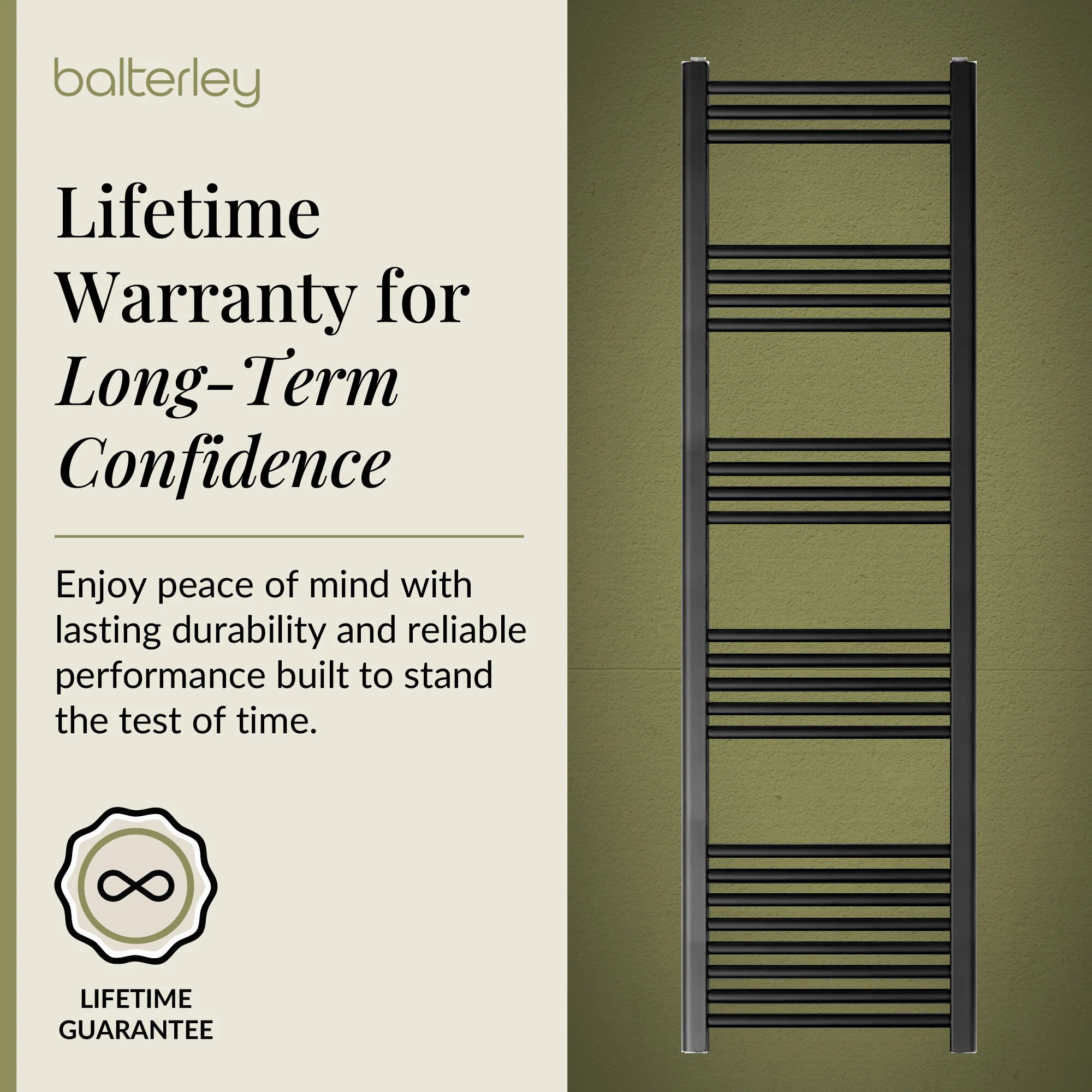 Straight Heated Rail Dual Fuel Towel Warmer, W: 400mm – Choice of Size & Finish - Image 51