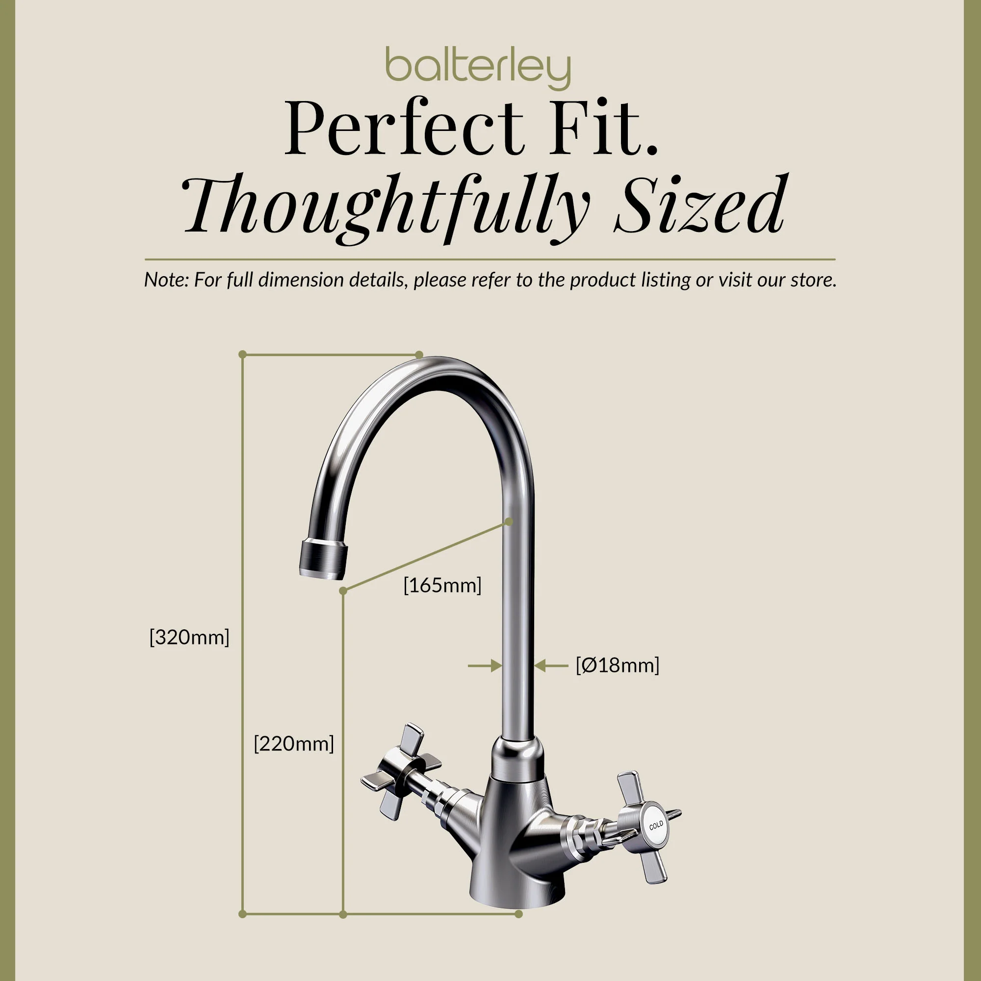 Traditional Mono Mixer Kitchen Tap - Multiple Handle and Finish Options Available - Image 26