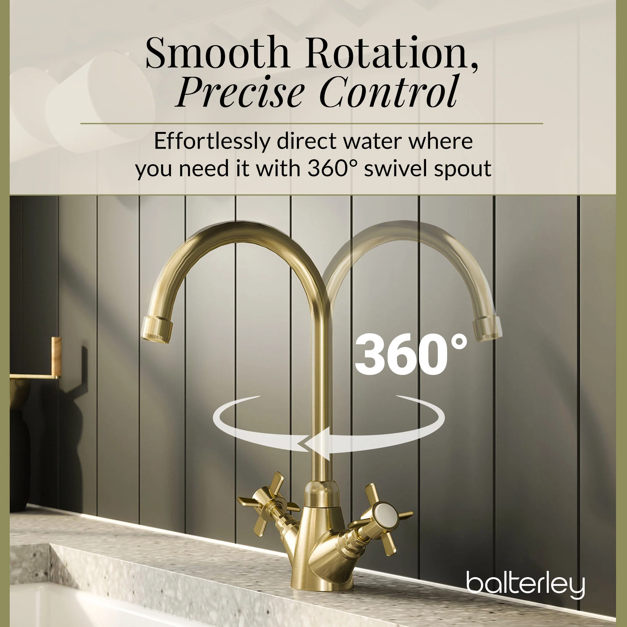 Traditional Mono Mixer Kitchen Tap - Multiple Handle and Finish Options Available - Image 29