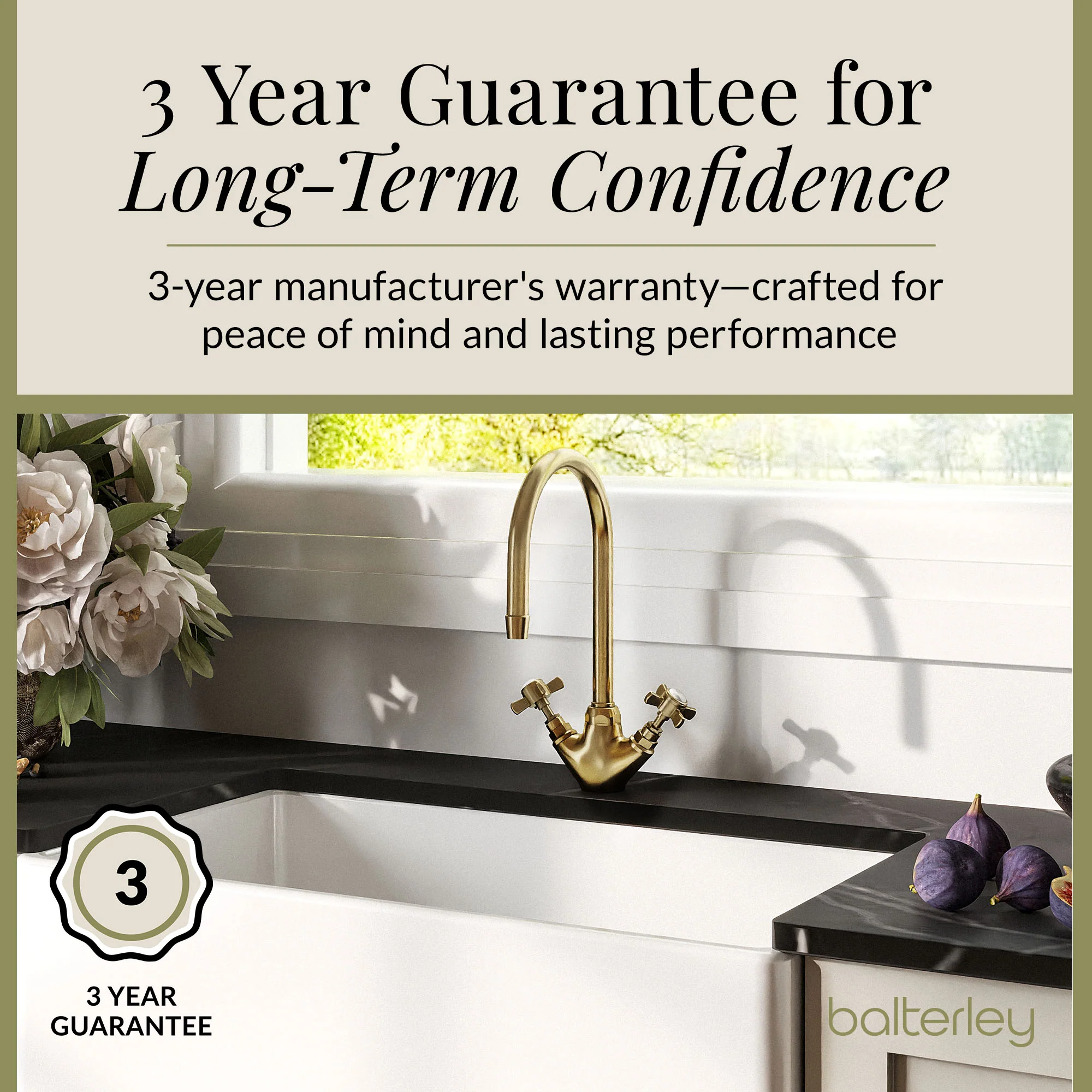 Traditional Mono Mixer Kitchen Tap - Multiple Handle and Finish Options Available - Image 31