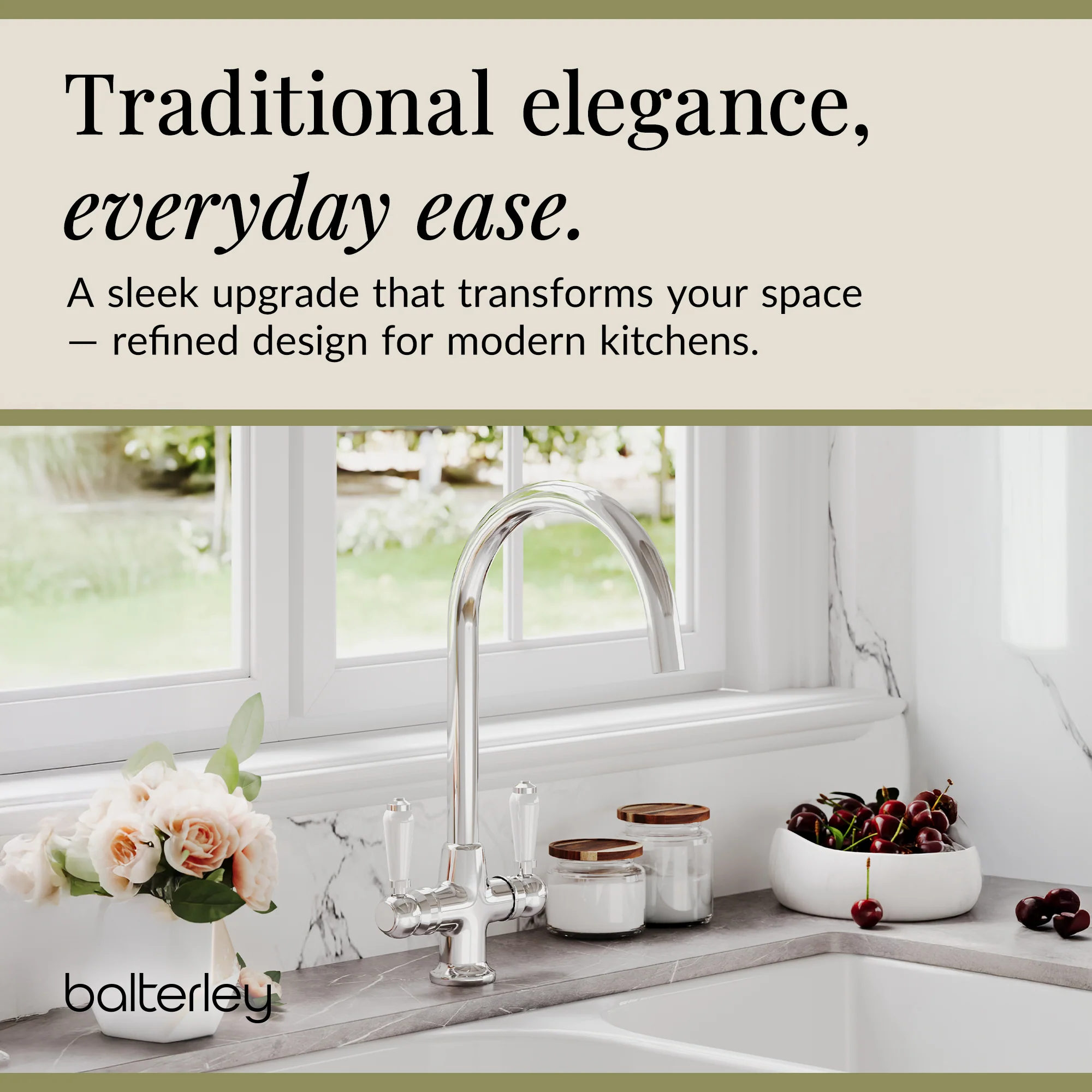 Traditional Mono Mixer Kitchen Tap - Multiple Handle and Finish Options Available - Image 36
