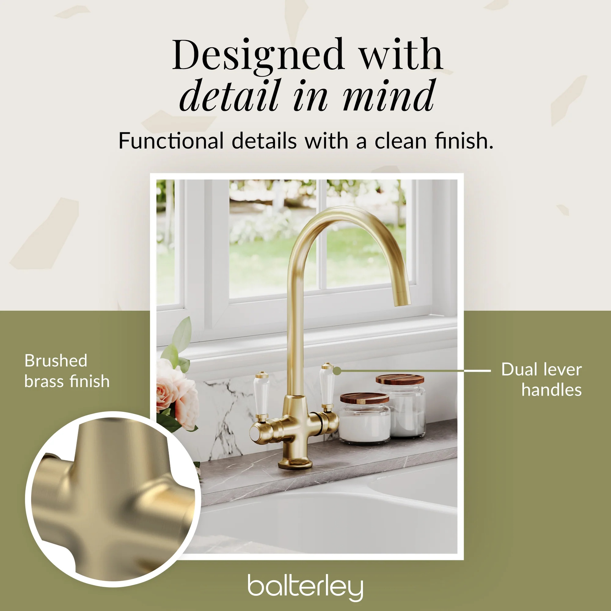 Traditional Mono Mixer Kitchen Tap - Multiple Handle and Finish Options Available - Image 59