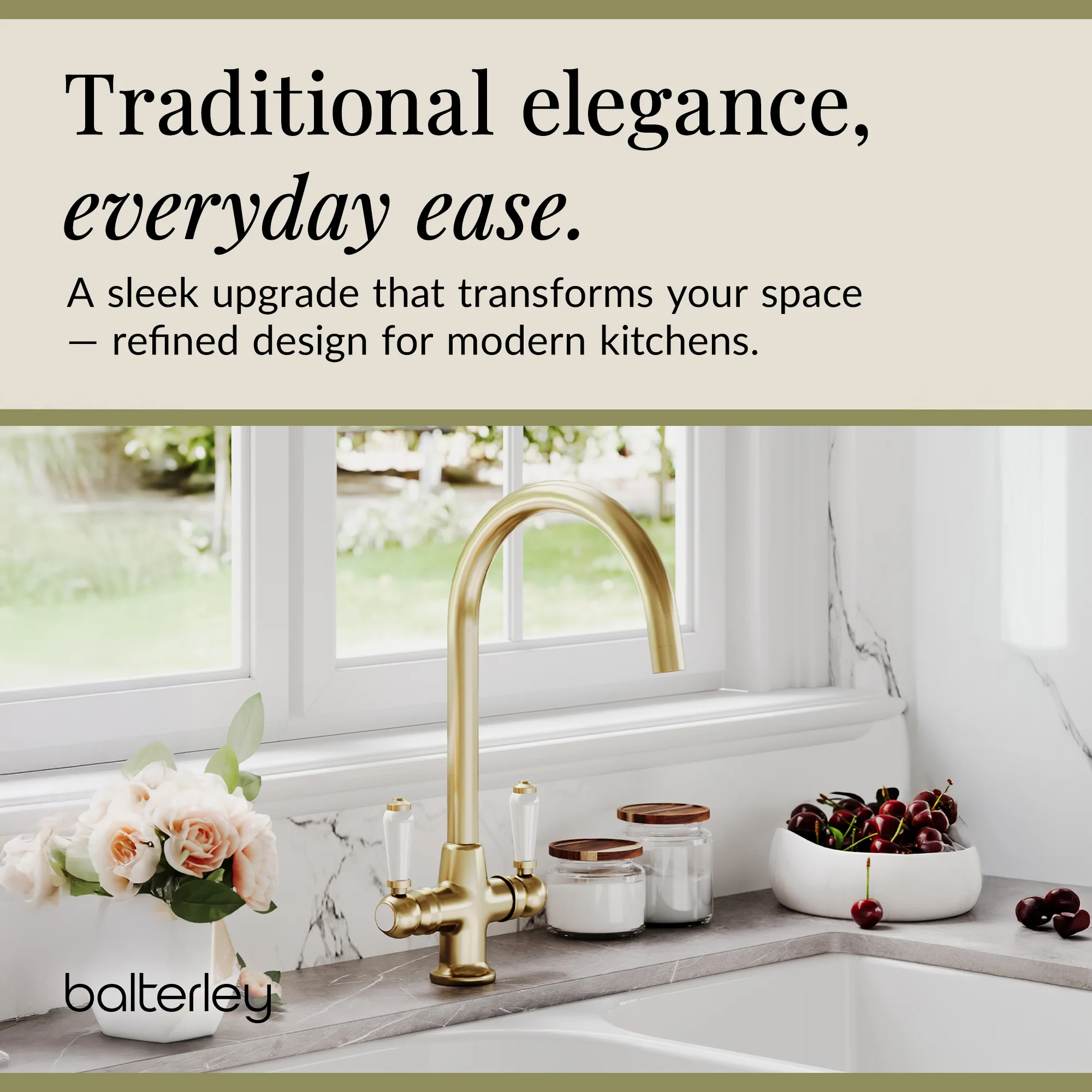 Traditional Mono Mixer Kitchen Tap - Multiple Handle and Finish Options Available - Image 61