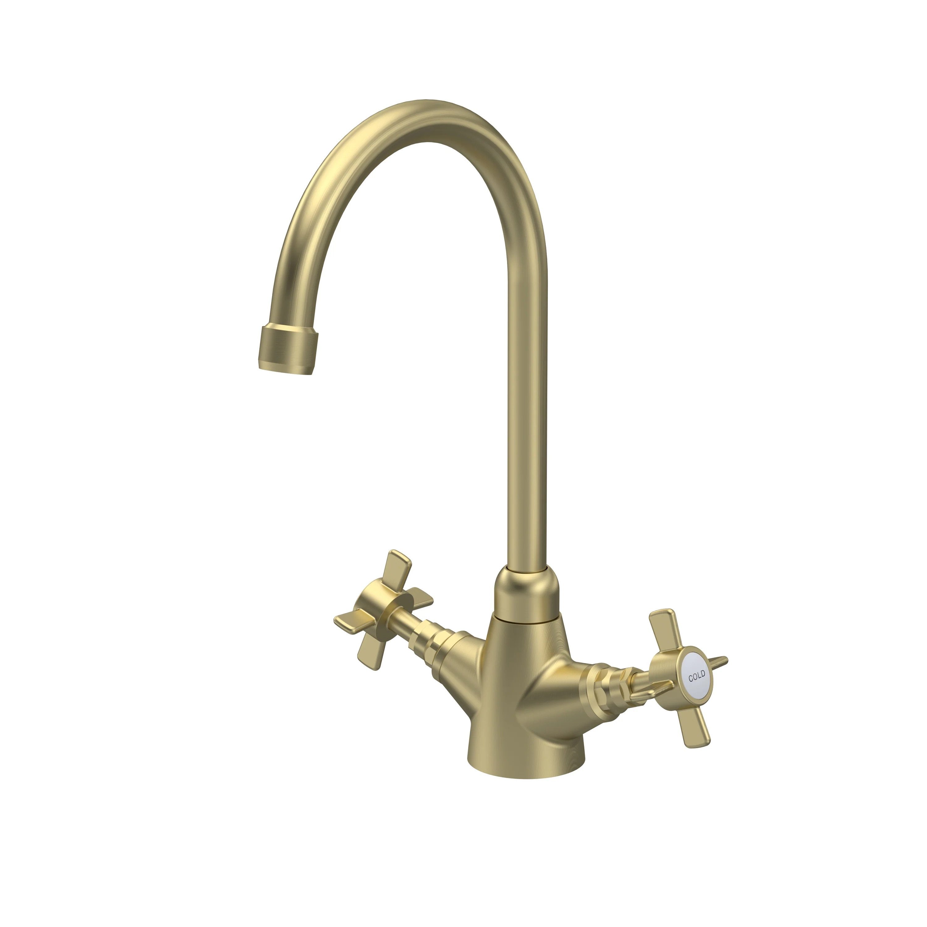 Traditional Mono Mixer Kitchen Tap - Multiple Handle and Finish Options Available - Image 8