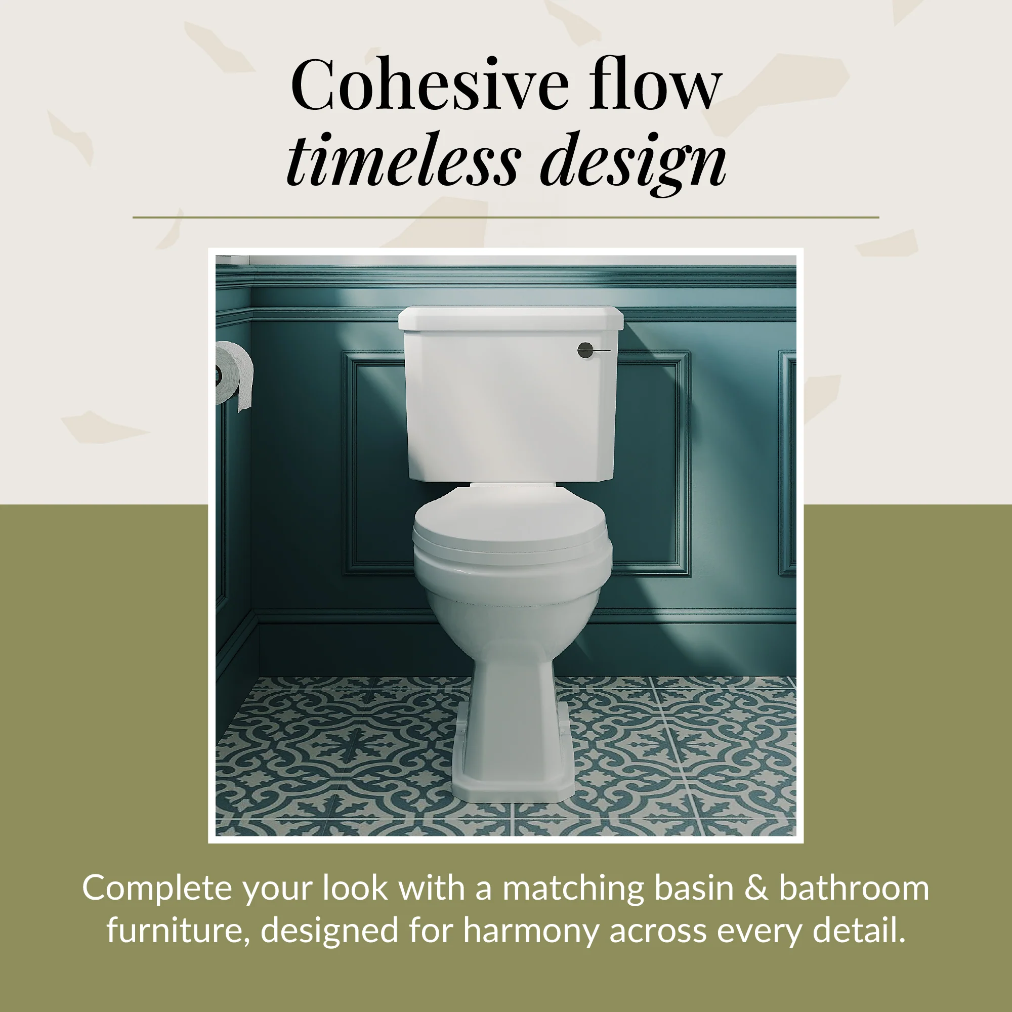 Traditional White Close Coupled Bathroom Toilet with Cistern & Soft Close Seat – 470mm - Image 4